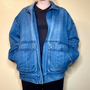 VINTAGE MEMBERS ONLY OVERSIZED DENIM JACKET